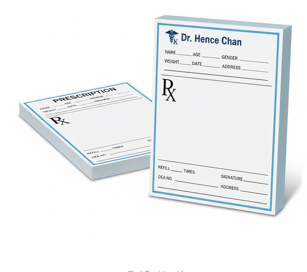 Rx pads ( Prescription pads )