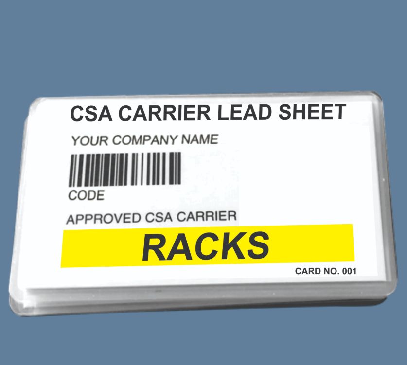 CSA cards (RACKS )