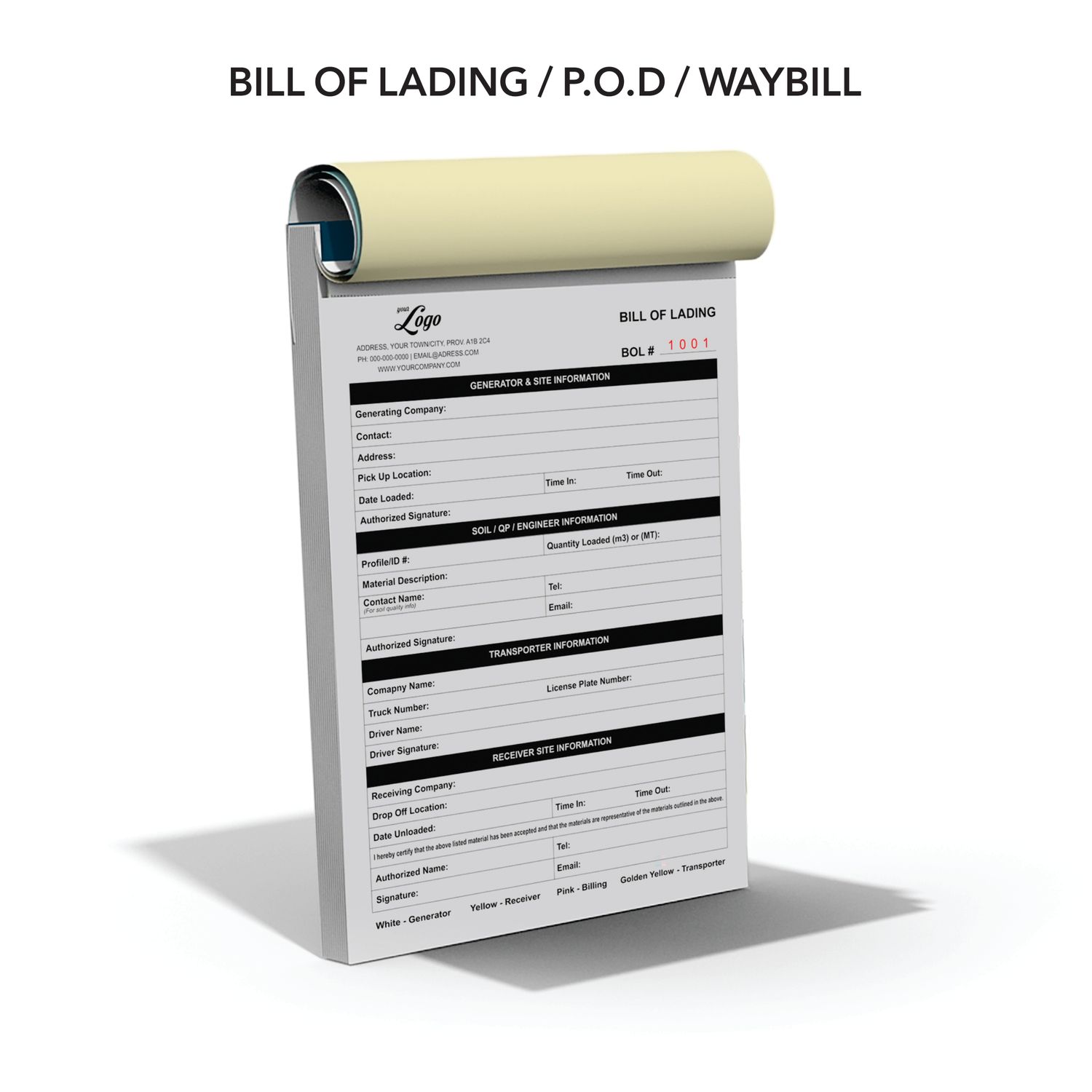Way Bill / Bill of Lading / P.O.D