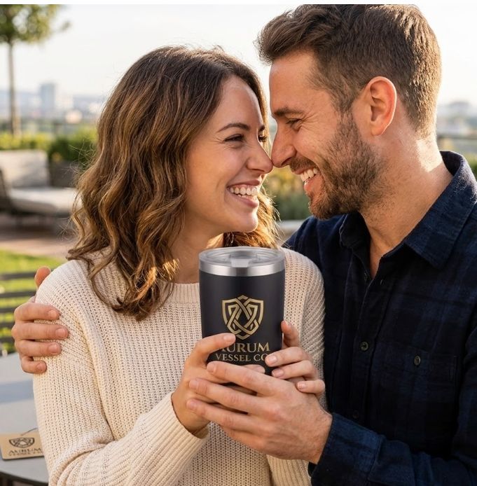 Black - 20 oz Double Wall Insulated Stainless Steel Coffee Tumbler (Hot/ Cold)