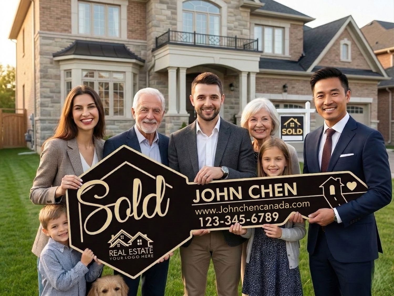 Real Estate Marketing Key Cutout Sign