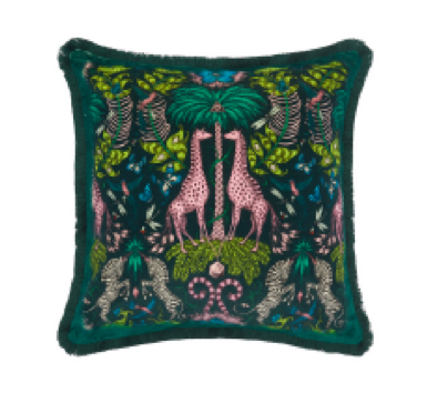 CUSH LUX  VEL KRUGER TEAL 45X45