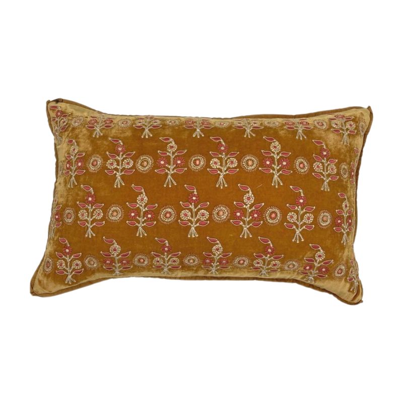 CUSH GUJARAT FLOWER DK GD 30X50