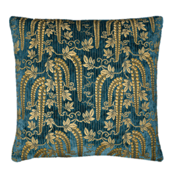 CUSH VEL GLICINE TEAL 52X52