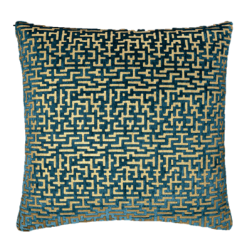 CUSH VEL LABIRINTO TEAL 52X52