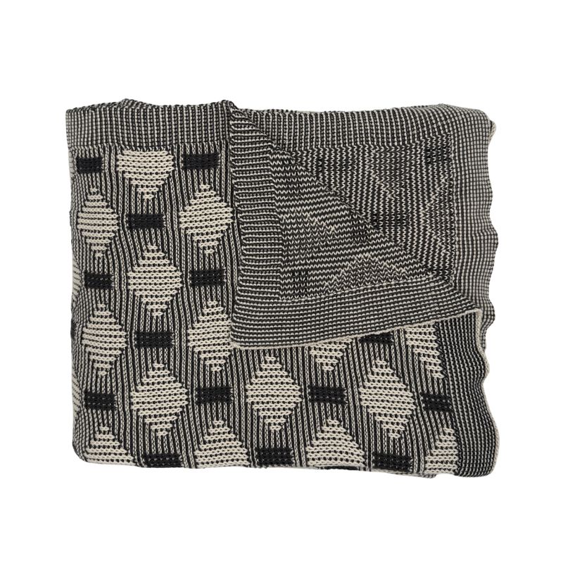 THROW KNITTED CHAR/ECR 160X260