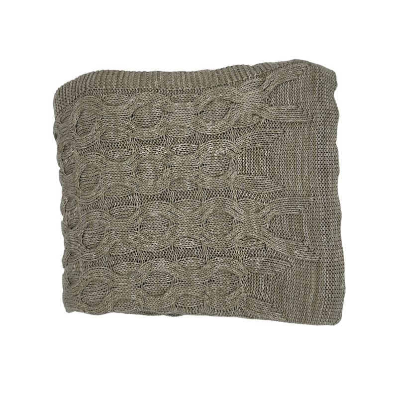 THROW KNITTED NAT 160X260