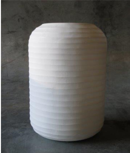 CARVED CYLINDER WHT 22XH36