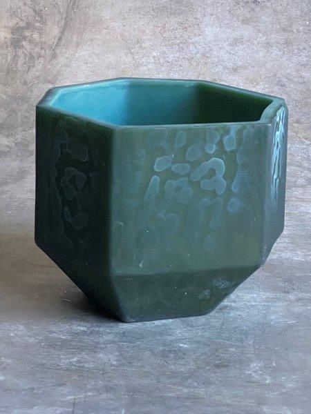 GLS VASE GRN 18X18XH15