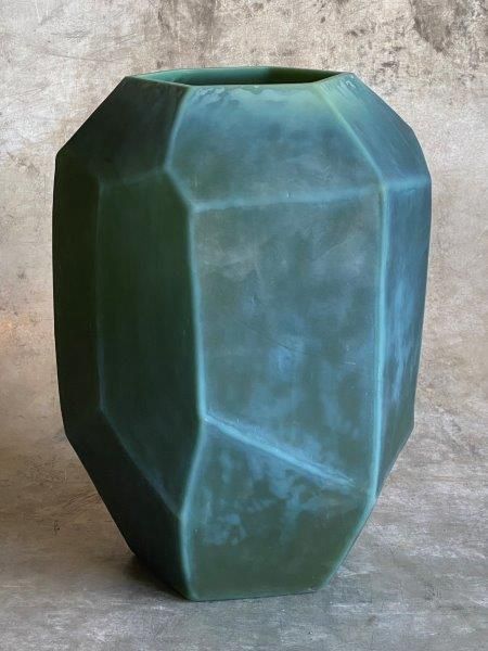 GLS VASE GRN 33X33X47