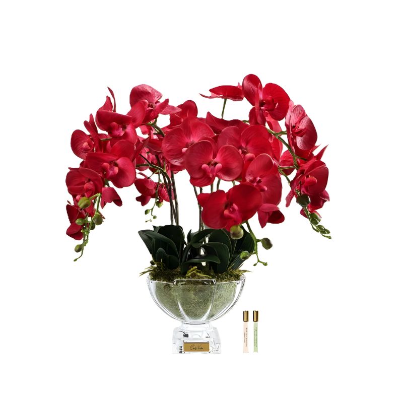 CENTREPIECE TALL RED ORCHIDS