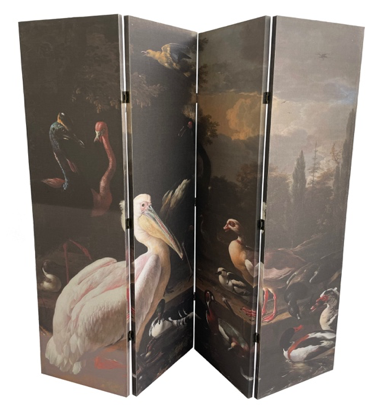 4 PANELS BIRDS 160X180CM