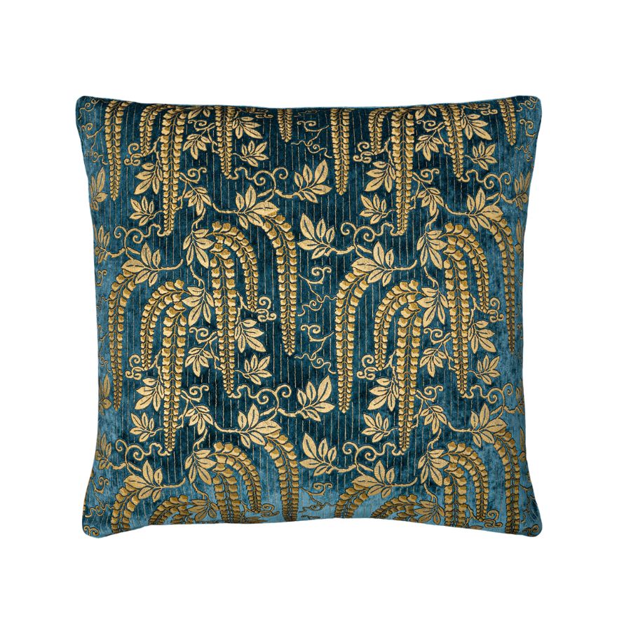CUSH VEL GLICINE TEAL 52X52