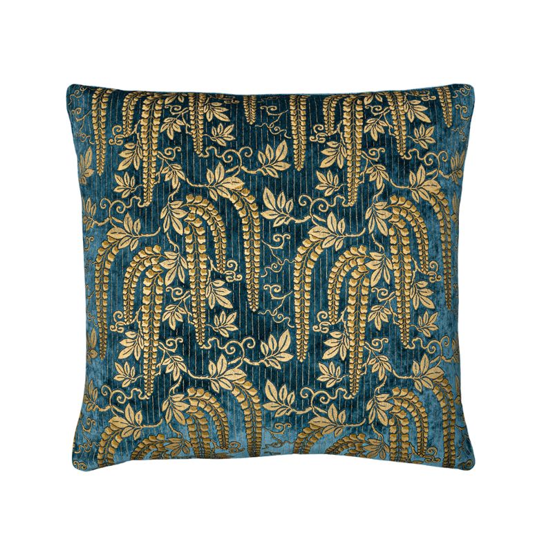 CUSH VEL GLICINE TEAL 52X52