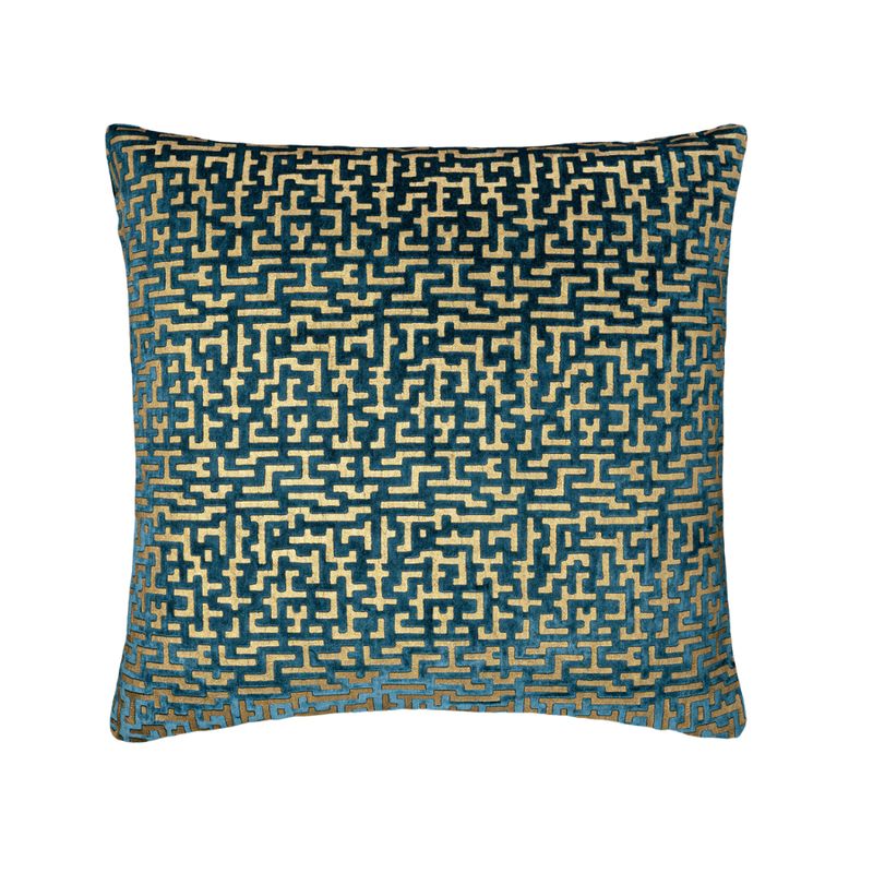 CUSH VEL LABIRINTO TEAL 52X52