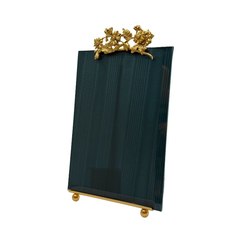 FR GLS FLW 22K GD/PLAT BRASS