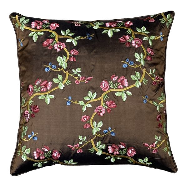 CUSH BLOSSOM LT BRN50X50