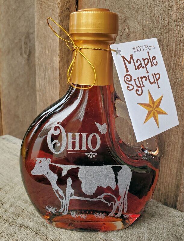 Ohio Vintage Cow - Etched Basque