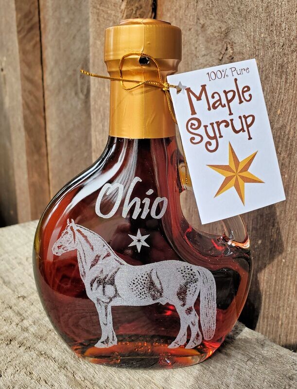 Ohio Vintage Horse - Etched Basque