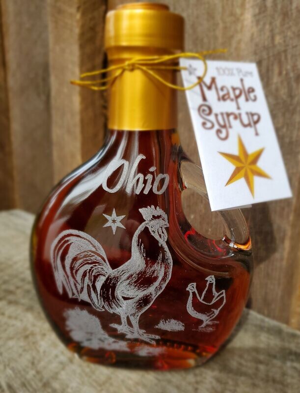 Ohio Vintage Rooster - Etched Basque