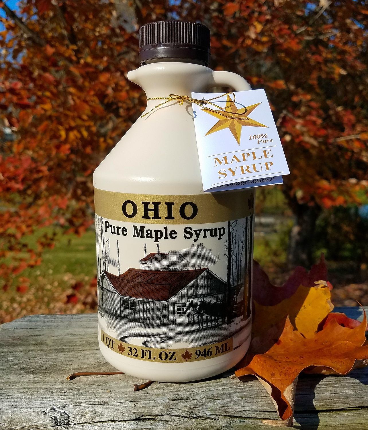 Quart Maple Syrup - Plastic Ohio Jug