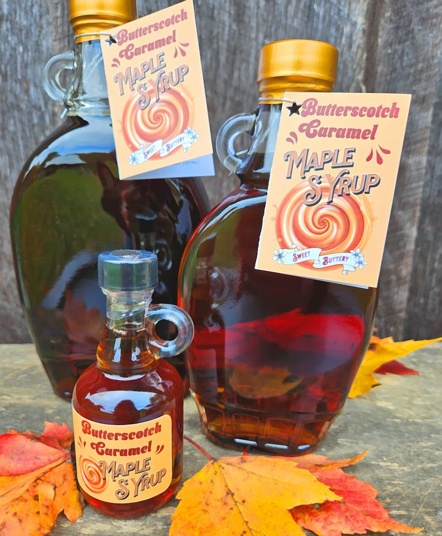 Butterscotch Caramel Maple Syrup - Flask Bottle