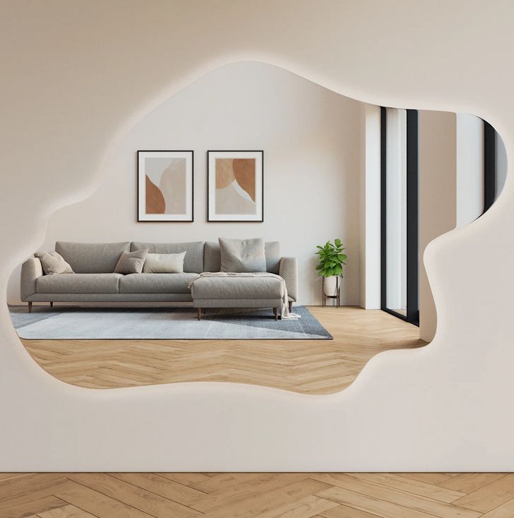 Île - Frameless Mirror With Backlight (165x110cm)