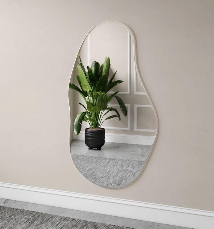 Sable - Asymmetrical Bathroom Mirror With Lights (85x150cm)