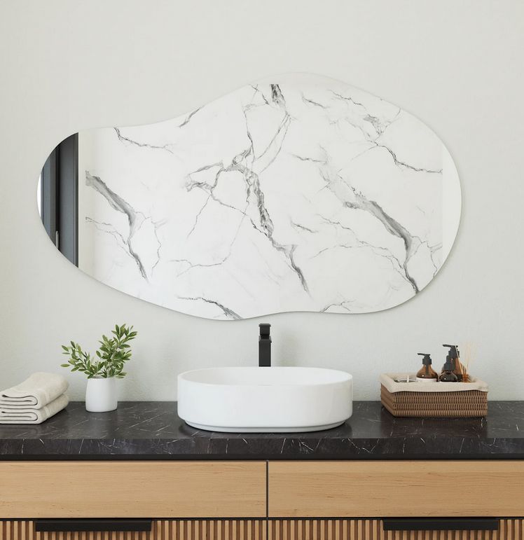 Sable Asymmetrical Bathroom Mirror (85x150cm)