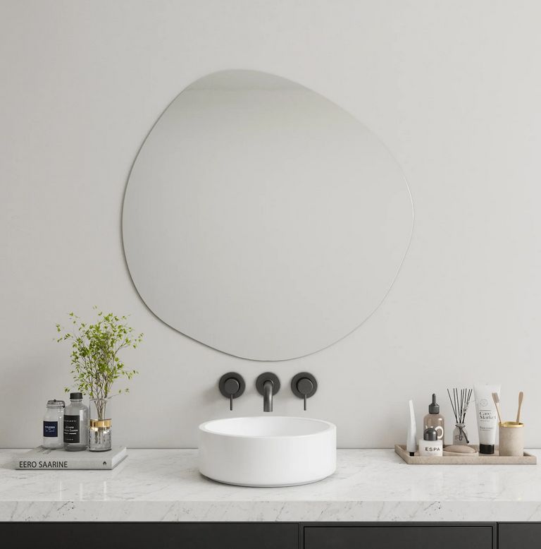 Pierre Asymmetrical Bathroom Mirror (100x100cm)