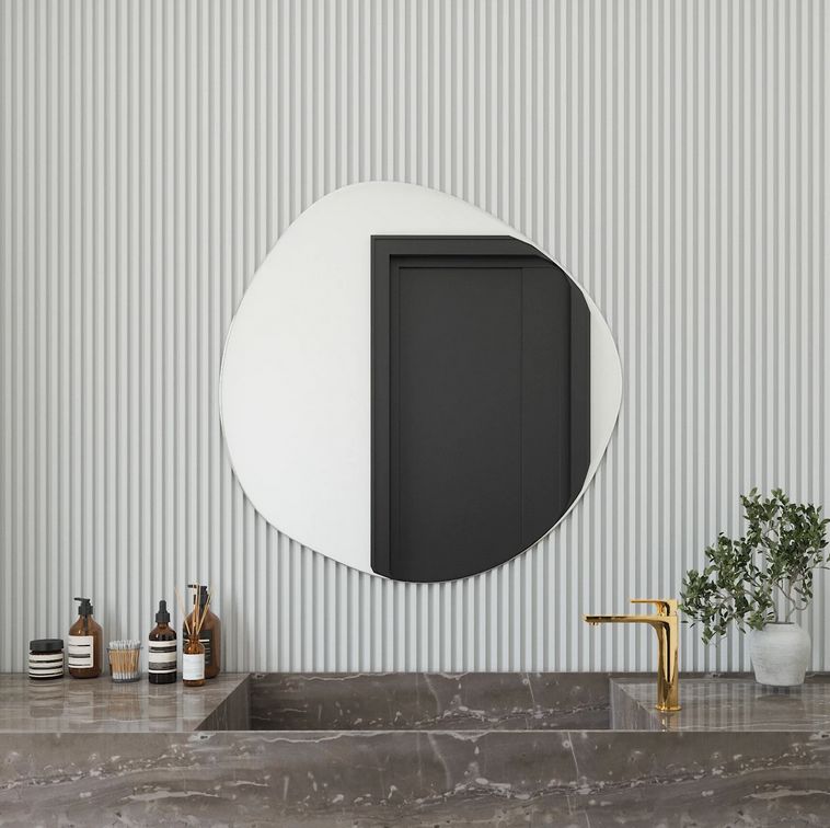 Pierre Asymmetrical Bathroom Mirror (90x90cm)