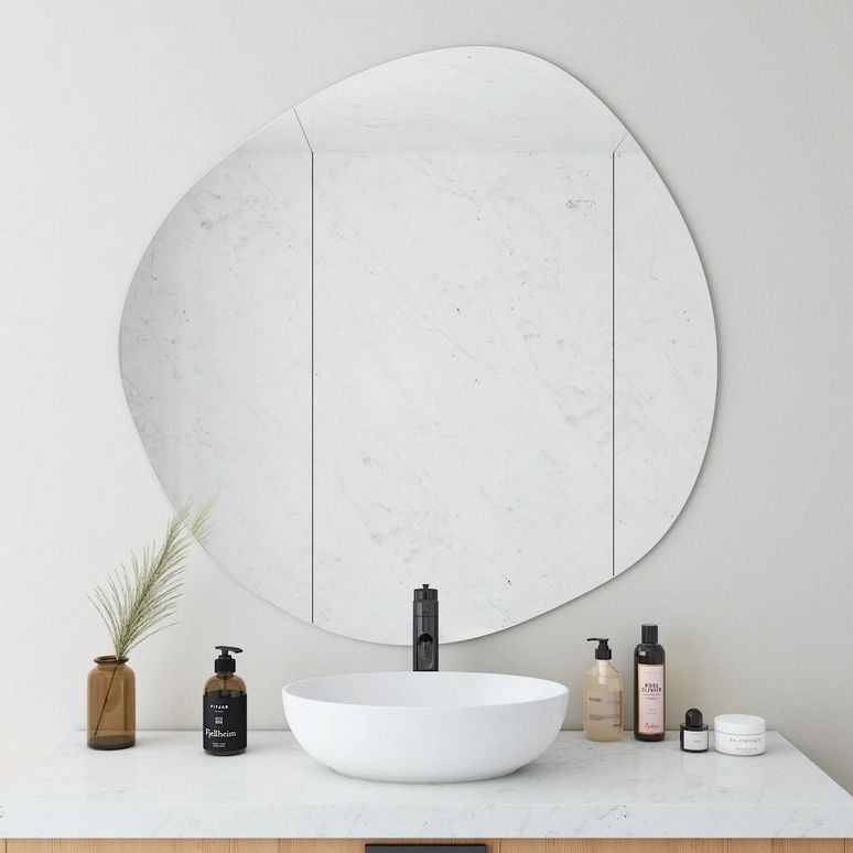 Pierre Asymmetrical Bathroom Mirror (120x120cm)