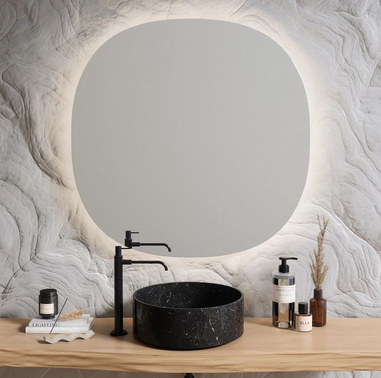 Ellipse Shaped LED Mirror (90cm)