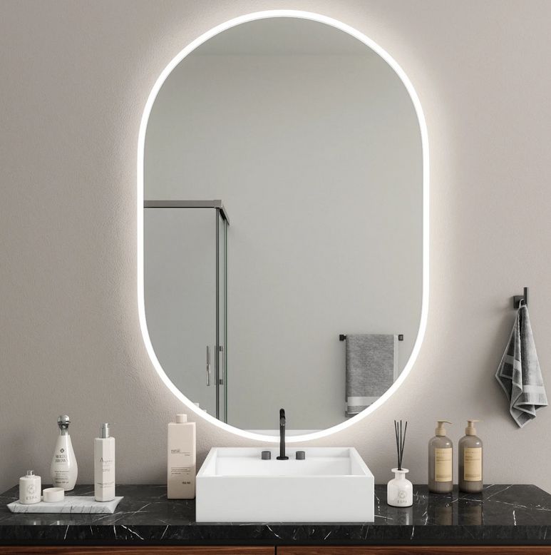 Pleine Lumière Oval LED Mirror (100x150cm)