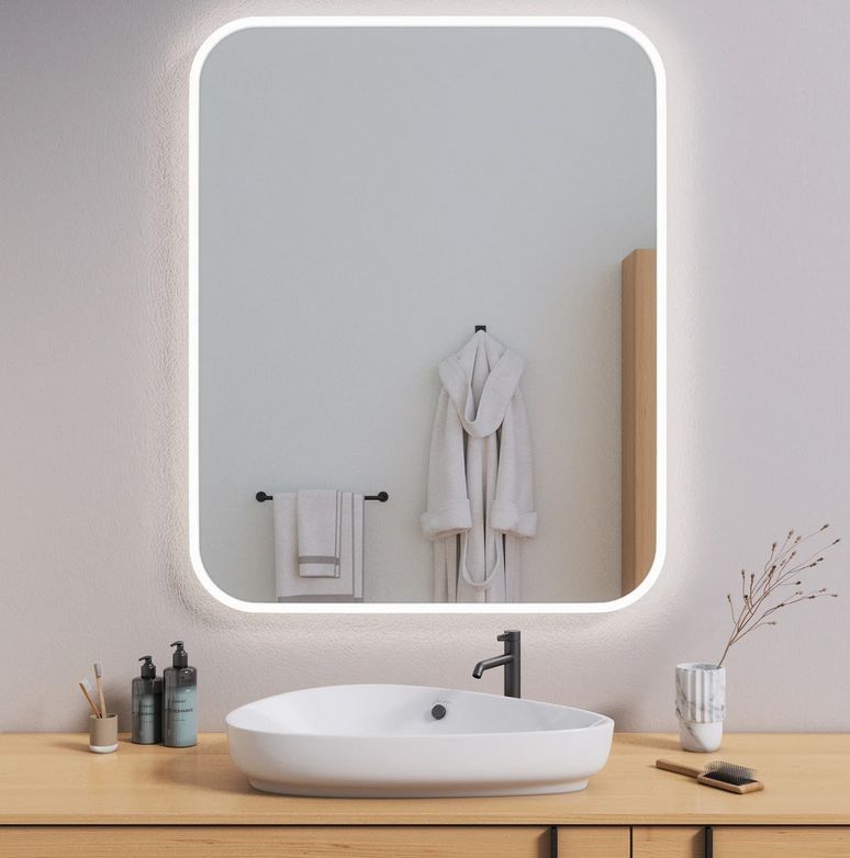 Pleine Lumière Rounded Corner LED Mirror (80x100cm)