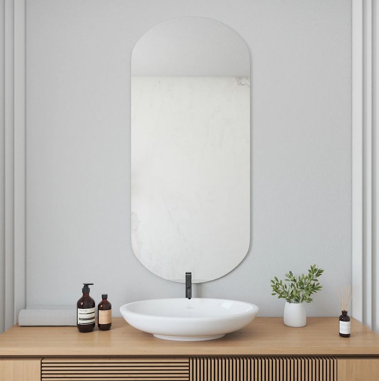 Rounded Rectangle Frameless Mirror (60x130cm)