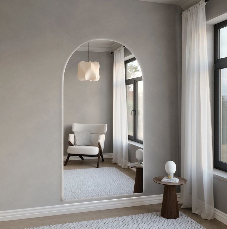 Arcade - Extra-Large Modern Arch LED Mirror (110x210cm)