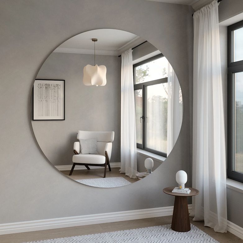 Extra-Large Round wall mirror (200cm)