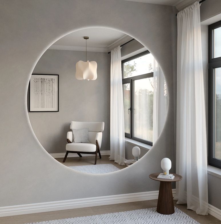 Extra-Large Round LED Mirror (200 cm)