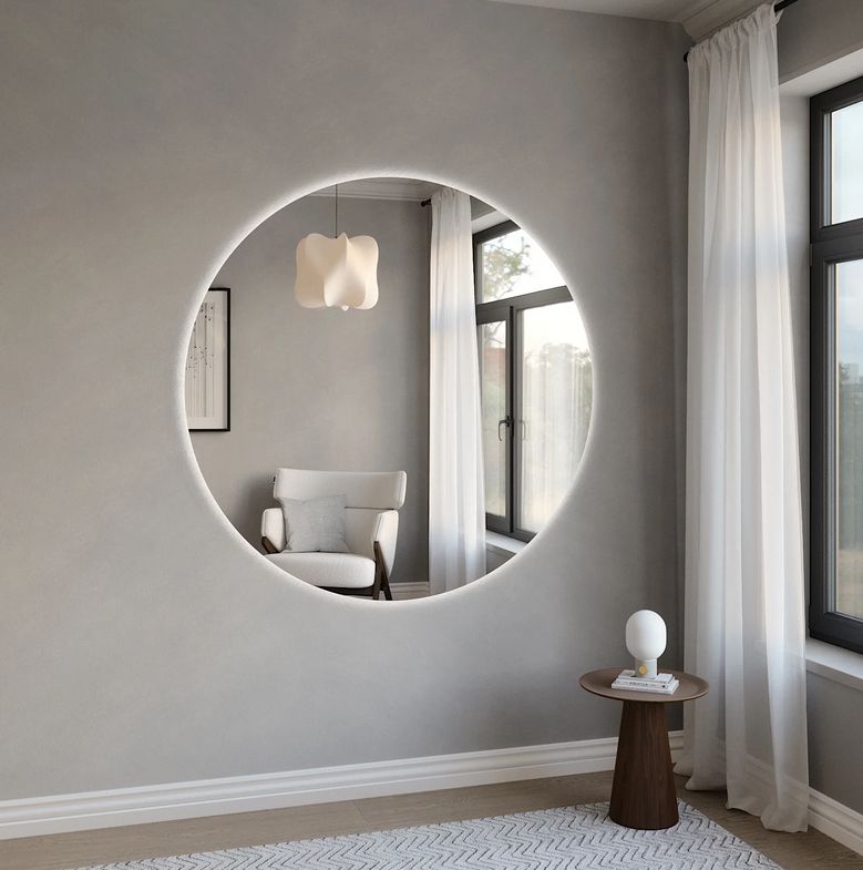 Extra-Large Round LED Mirror (150 cm)