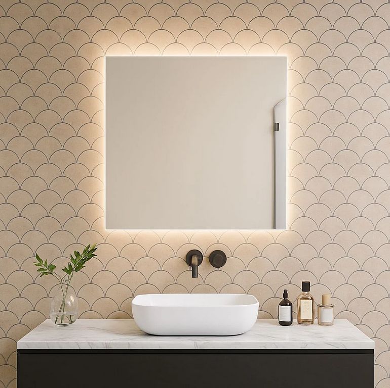 Rectangular LED Mirror (50x50 cm)