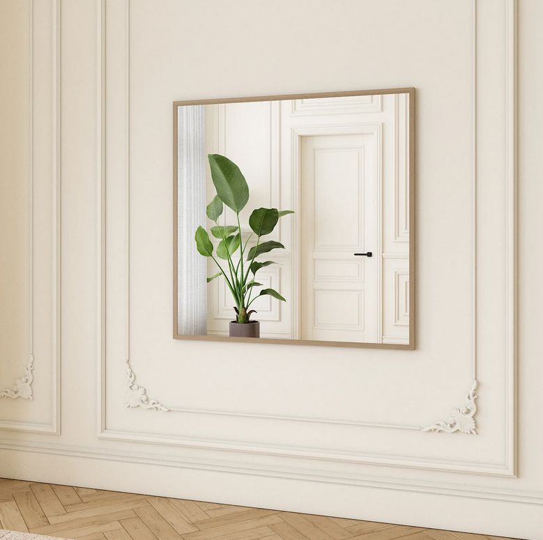 Full Length Mirror With Birch Frame (100x100cm)