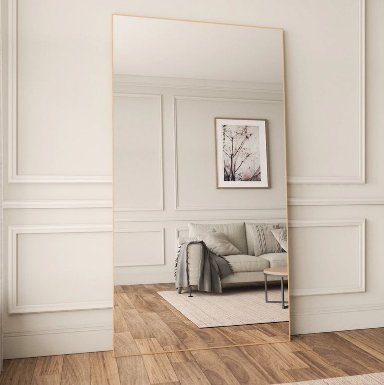 Extra Large Full Length Mirror With Oak Frame (130x220 cm)