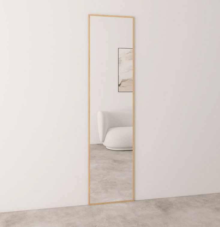 Full Length Mirror With Oak Frame (50x200 cm)