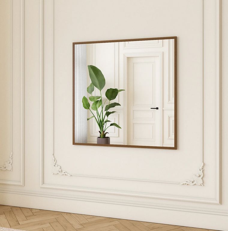 Full Length Mirror with Thermo-Treated Alder Frame (100x100cm)