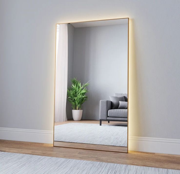 LED Mirror With With Thermo-Treated Alder Frame (80x135 cm)