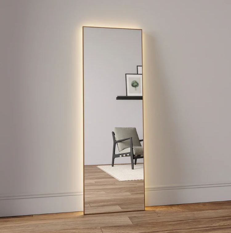 LED Mirror With With Thermo-Treated Alder Frame (50x150 cm)