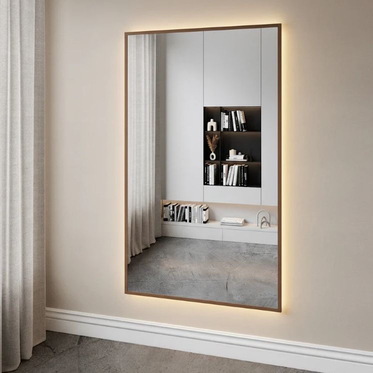 Full-Length LED Mirror With With Thermo-Treated Alder Frame (100x170 cm)