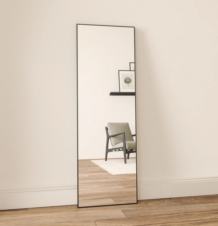Full Length Mirror With Black Frame (50x150cm)
