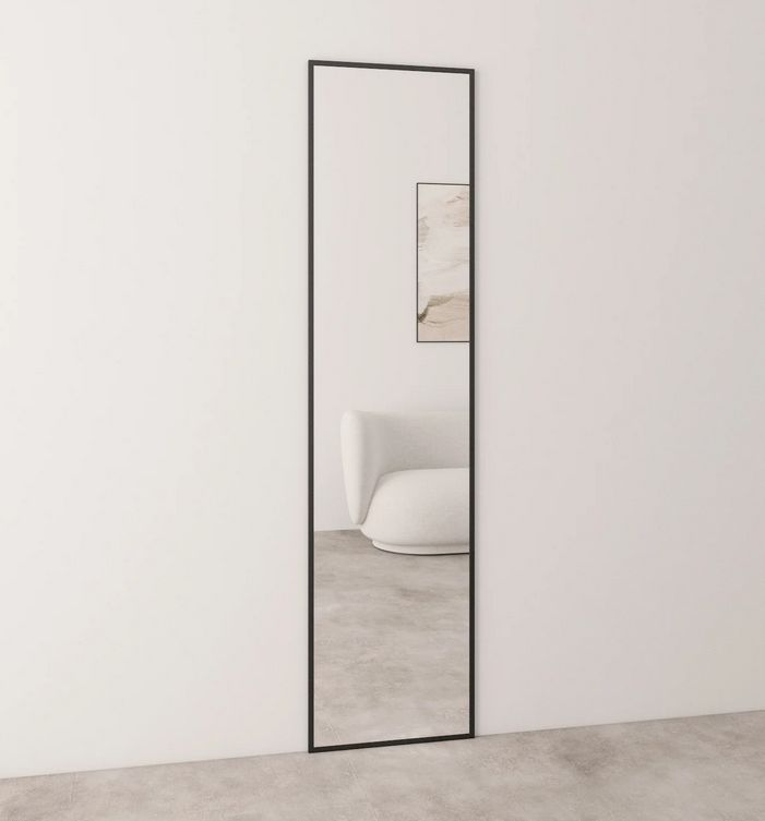 Full Length Mirror With Black Frame (50x200cm)